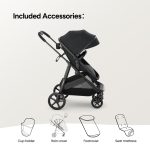 Mompush Wiz 2 in 1 Baby Stroller with Bassinet Mode, Convertible Infant Stroller for Newborn and Toddler with Reversible Seat and Large UPF 50+ Canopy - Image 8