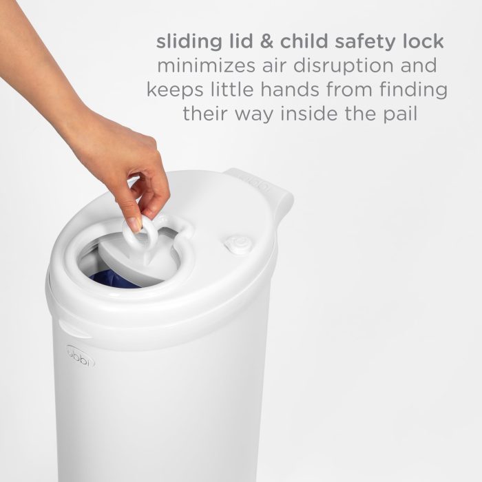 Ubbi Steel Diaper Pail, Odor Locking, No Special Bag Required, Award-Winning, Registry Must-Have, White - Image 9