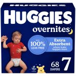 Huggies Size 7 Overnites Baby Diapers: Overnight Diapers, Size 7 (41+ lbs), 68 Ct (2 Packs of 34), Packaging May Vary