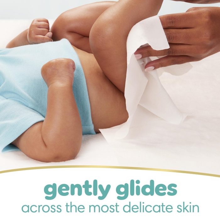 Pampers Sensitive Baby Wipes, Water Based, Hypoallergenic and Unscented, 8 Flip-Top Packs, 4 Refill Packs (1008 Wipes Total) - Image 7