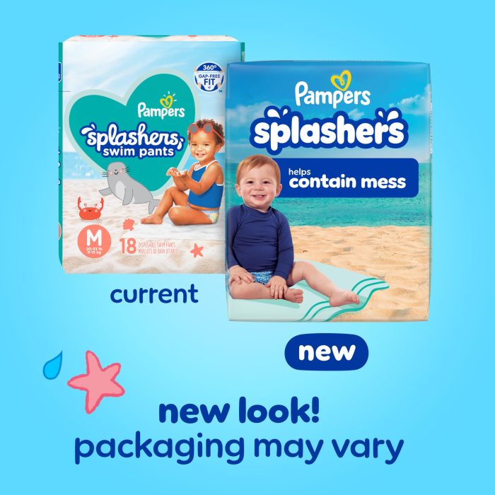 Pampers Swim Diapers - Splashers - Size 4, 18 Count, Gap-Free Disposable Baby Swimming Pants - Image 11