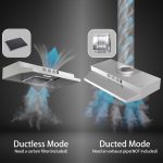 SNDOAS 30 inch Range Hood Ducted/Ductless Convertible Stainless Steel Range Hood Under Cabinet with Rocker Button Control,Vent Hood with LED Light,2 Speed Exhaust Fan,Under Cabinet Hood,Silver - Image 5