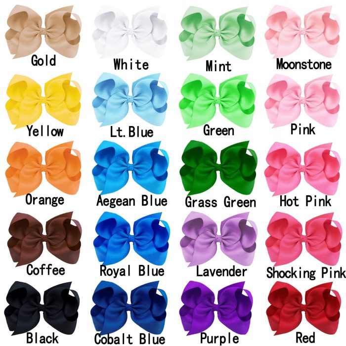 Oaoleer 40Pcs 4.5" Hair Bows Clips Grosgrain Ribbon, Alligator Clips, Barrettes Hair Accessories for Baby Girls Infants Toddlers Kids Teens Children (4.5 Inch, 20 Colors in Pairs) - Image 7