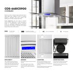 COSMO COS-668ICS900 36 in. Lumin Collection 380 CFM Ducted Island Range Hood, Soft Touch Controls, LED Lights, Stainless Steel - Image 11