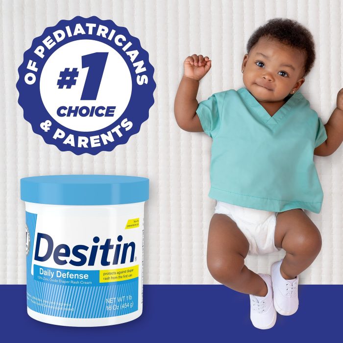 Desitin Daily Defense Baby Diaper Rash Cream with 13% Zinc Oxide, Barrier Cream to Treat, Relieve & Prevent Diaper Rash, Hypoallergenic, Dye-, Phthalate- & Paraben-Free, 16 oz - Image 5