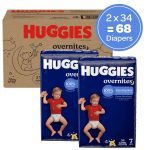 Huggies Size 7 Overnites Baby Diapers: Overnight Diapers, Size 7 (41+ lbs), 68 Ct (2 Packs of 34), Packaging May Vary - Image 11