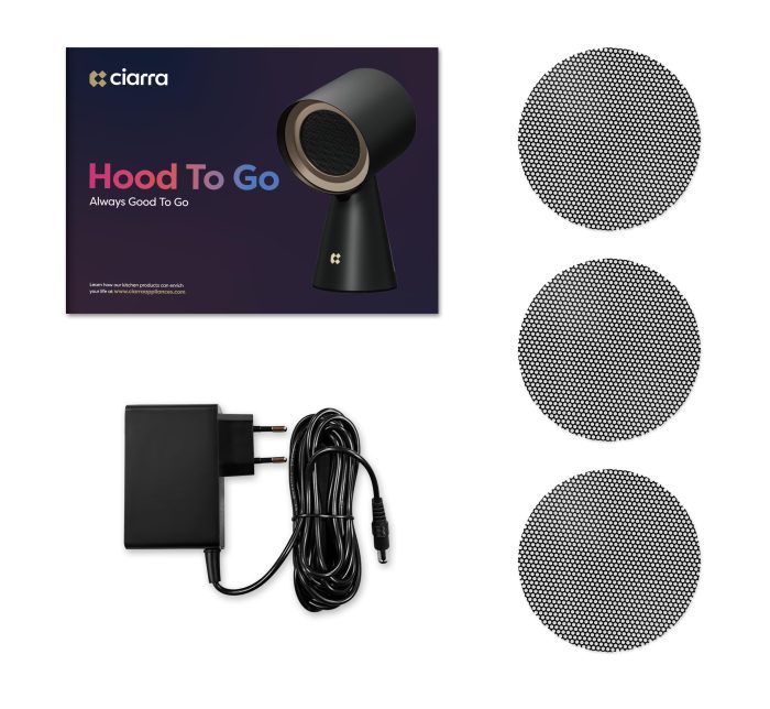 CIARRA Portable Range Hood, Desktop Range Hood with 2 Speed Exhaust Fan, Detachable Aluminum Filter, Large Oil Collection Cup, Portable Kitchen Exhaust Fan for Indoor BBQ, Hot Pot - Image 3