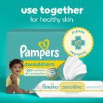 Pampers Sensitive Baby Wipes, Water Based, Hypoallergenic and Unscented, 8 Flip-Top Packs, 4 Refill Packs (1008 Wipes Total) - Image 5
