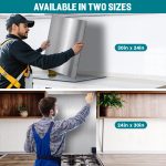 VENFAN 24" x 30" Stainless Steel Backsplash for Stove - Ultra Flat Metal Splatter Guard for Kitchen Wall, Stove Backsplash Panel with 4 Pre-Drilled Holes, Easy Install - Image 3