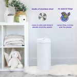 Ubbi Steel Diaper Pail, Odor Locking, No Special Bag Required, Award-Winning, Registry Must-Have, White - Image 13