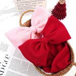 YanJie Baby Girl Headbands - Red Bow, Pink Toddler Headband, Nylon Hair Bows & Accessories for Newborn Girls & Infants 0-6 Months - Image 4