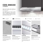 COSMO COS-5MU30 30 in. Delta Collection Ducted Under Cabinet Range Hood, Button Controls, Reusable Filters, LED Lights, Stainless Steel - Image 10