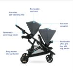 Graco Ready2Grow 2.0 Double Stroller Features Bench Seat and Standing Platform Options, Rafa - Image 3