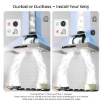 IKTCH 30-inch Wall Mount Range Hood 900 CFM Ducted/Ductless Convertible, Kitchen Chimney Vent Stainless Steel with Gesture Sensing & Touch Control Switch Panel, 2 Pcs Adjustable Lights(IKP02-30'') - Image 4