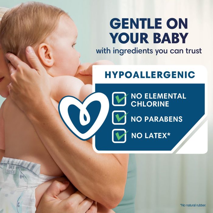 Pampers Pure Protection Baby Diapers, Size 4, 150 Count, Up to 100% Leakproof, Premium Plant-based Skin Protection, Hypoallergenic Soft Diapers - Image 10