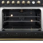 Forno Marco 36 Inch Gas Range with Antique Brass Accents, 6 Sealed Burners 67,000 BTU, Large 5.36 cu.ft. Convection Oven with Temperature Gauge, Professional Freestanding Kitchen Stove - Black - Image 4