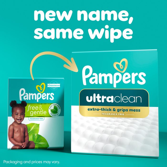 Pampers Ultra Clean Baby Wipes (Previously 'Free & Gentle'), 99% Water, Hypoallergenic, Unscented, 100% Plant Based, Plastic-Free, 936 Baby Wipes Total (12X Flip-Top Packs) [Packaging May Vary] - Image 14