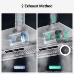 IKTCH 36 inch Built-in/Insert Range Hood 900 CFM, Ducted/Ductless Convertible Duct, Stainless Steel Kitchen Vent Hood with 2 Pcs Adjustable Lights and 3 Pcs Baffle Filters with Handlebar(IKB02-36'') - Image 8