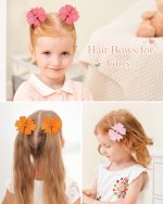 Choicbaby 60pcs 3 Inches Boutique Grosgrain Ribbon Pinwheel Hair Bows for Baby Girls, Toddler Bows Hair Clip Birthday Gifts In Pair - Image 3