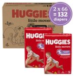 Huggies Size 5 Diapers, Little Movers Baby Diapers, Size 5 (27+ lbs), 132 Count (2 Packs of 66), Packaging May Vary - Image 10