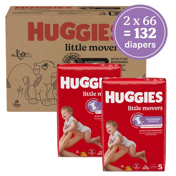 Huggies Size 5 Diapers, Little Movers Baby Diapers, Size 5 (27+ lbs), 132 Count (2 Packs of 66), Packaging May Vary - Image 10