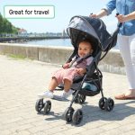 Ingenuity 3D Mini Convenience Stroller – Lightweight Stroller with Compact Fold, Multi-Position Recline, Canopy with Pop Out Sun Visor and More – Umbrella Stroller for Travel and More, Gray - Image 6